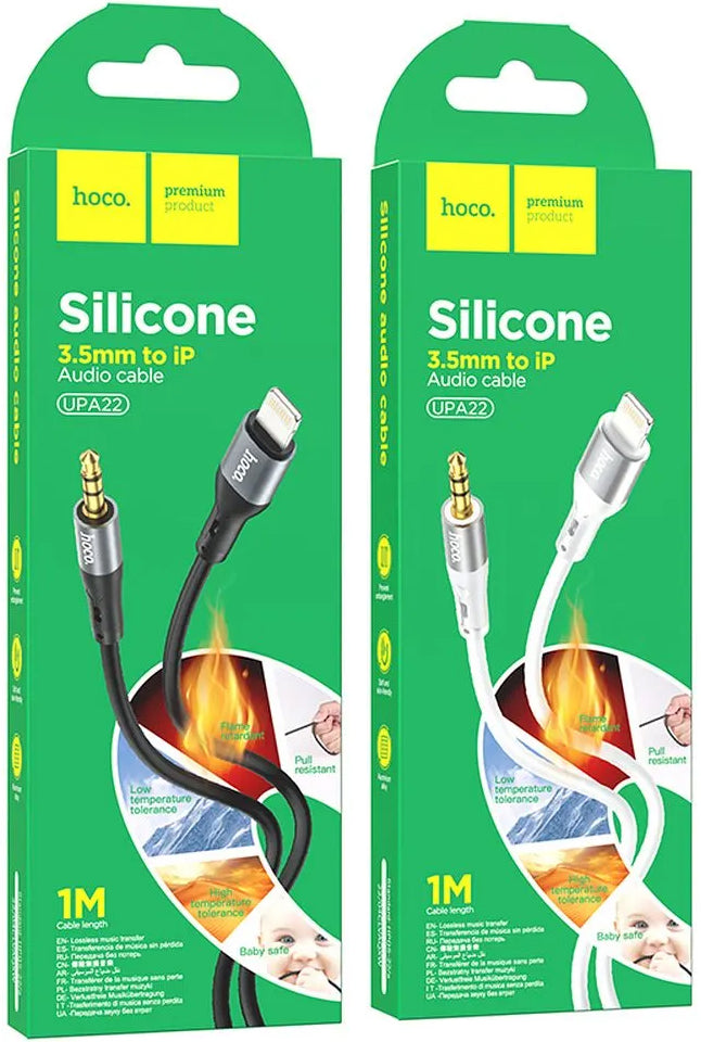 Câble Audio Lightning - 3.5mm HOCO UPA22, 1m, Blanc