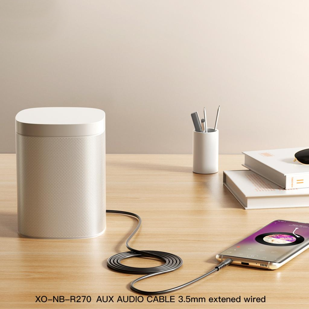 Câble Audio 3.5mm - 3.5mm XO Design NB-R270, 1m, Blanc
