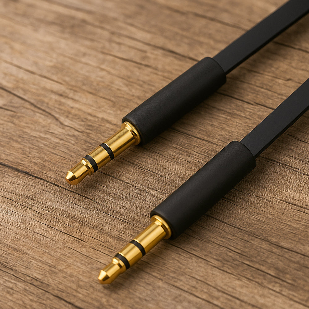Audio-Kabel 3.5mm - 3.5mm Fixed, 1m, Schwarz