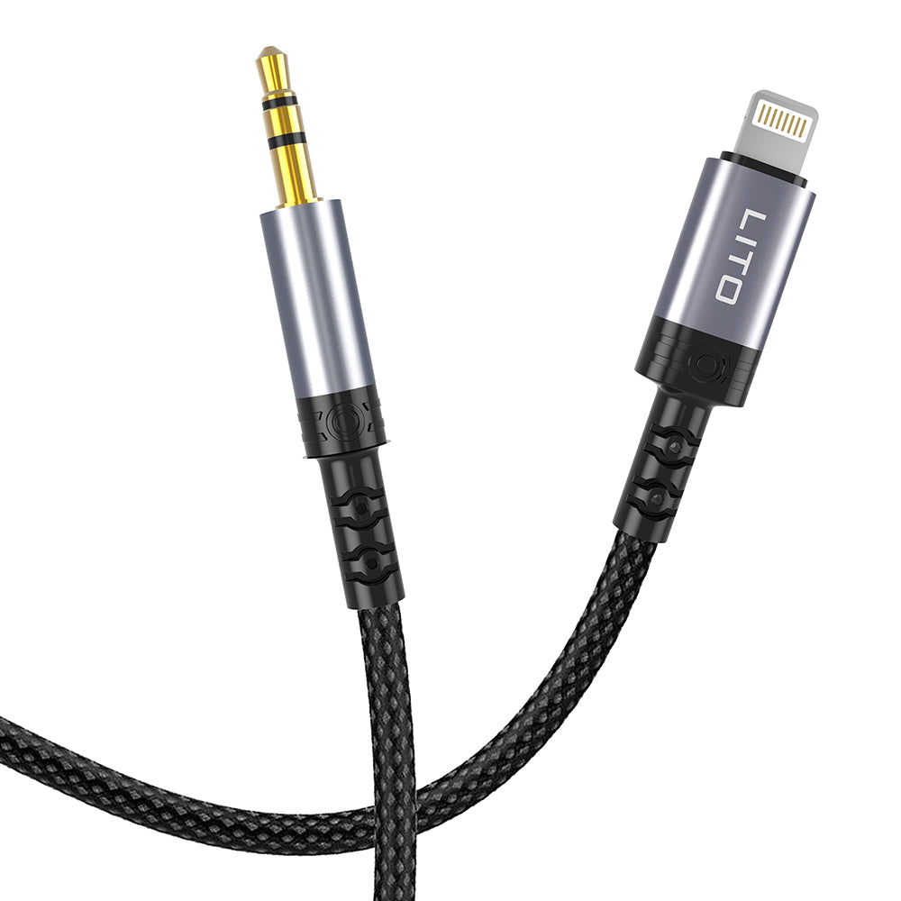 Câble Audio Lightning - 3.5mm Lito LA01L, 1m, Noir