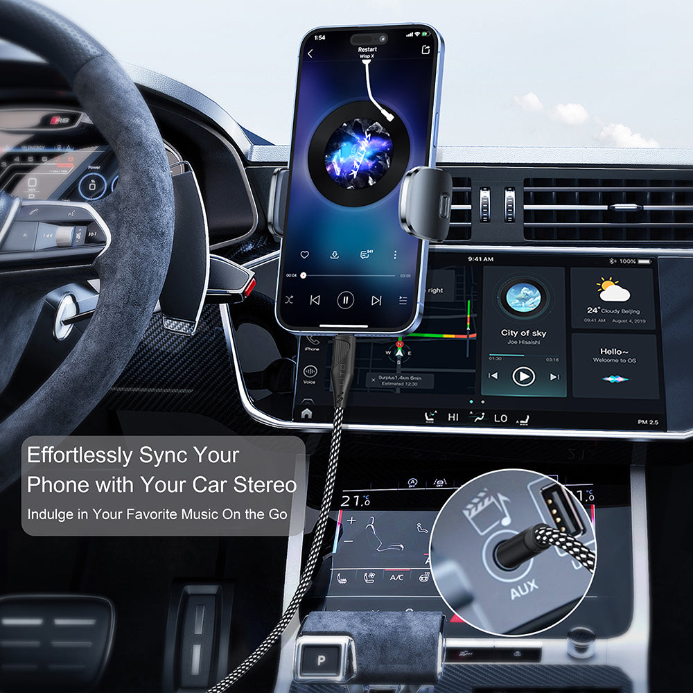 Cavo Audio Lightning - 3.5mm Lito LA02, 1m, Nero