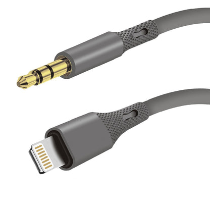 Cavo Audio Lightning - 3.5mm Techsuit AC5 SoundFlex, 1m, Grigio