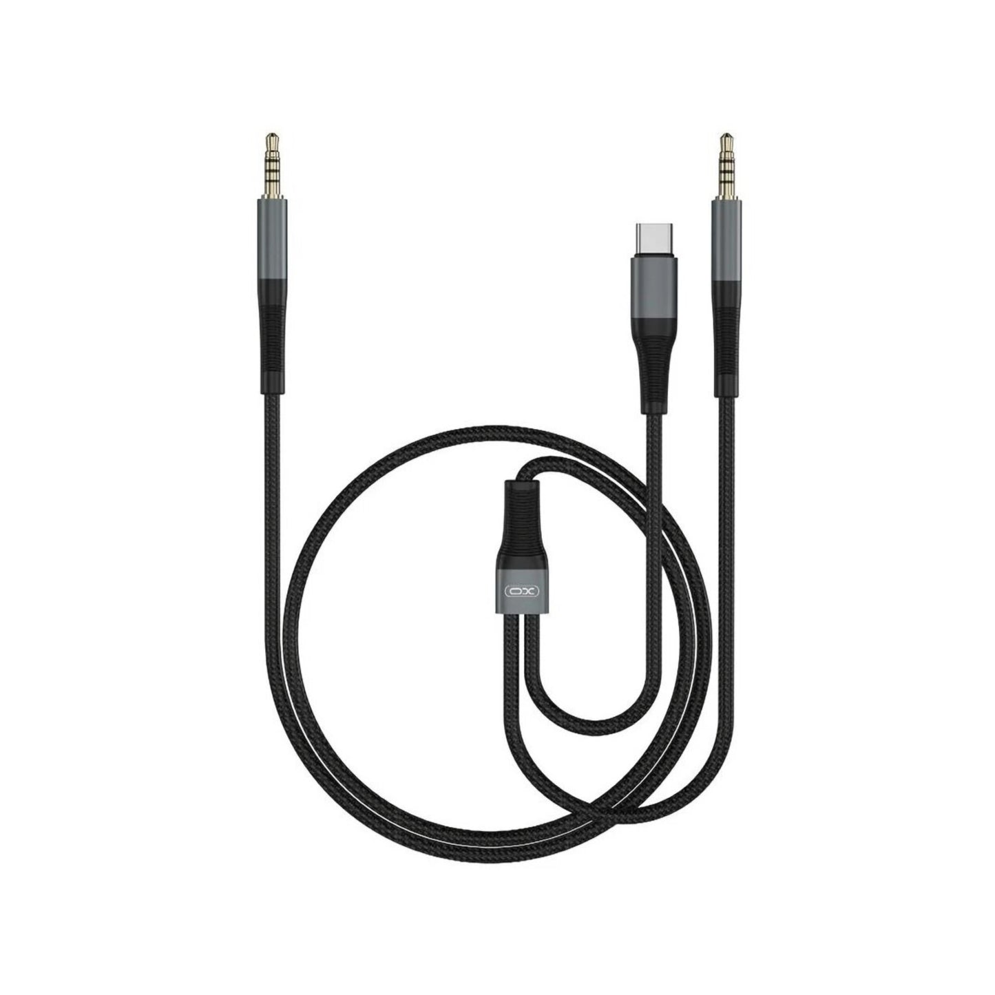 Cavo Audio USB-C / 3.5mm - 3.5mm XO Design NB178B, 1m, Nero