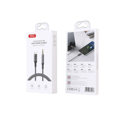 Audio-Kabel USB-C - 3,5mm XO Design NB-R279B, 1m, Schwarz