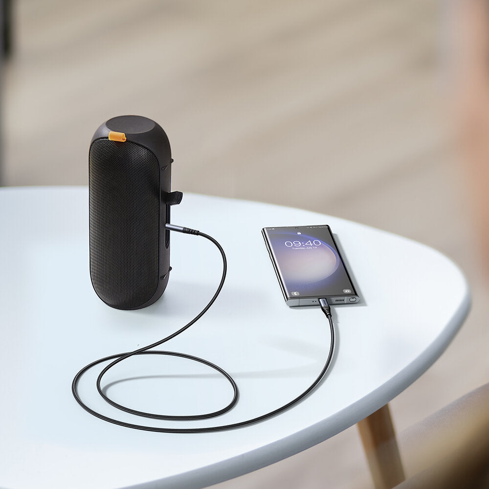 Audio-Kabel USB-C - 3,5mm Joyroom SY-A07, 1,2m, Schwarz
