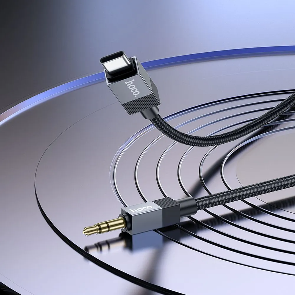 Câble Audio USB-C - 3.5mm HOCO UPA32B, 1m, Noir