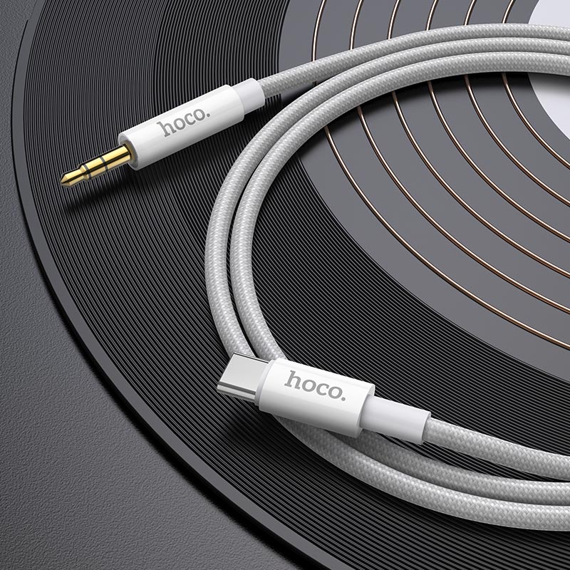 Câble Audio USB-C - 3.5mm HOCO UPA19, 1m, Argenté