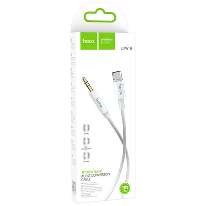 Câble Audio USB-C - 3.5mm HOCO UPA19, 1m, Argenté