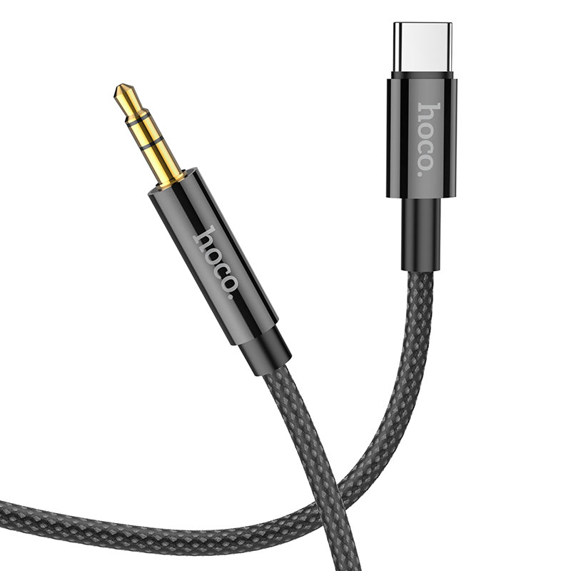 Audio-Kabel USB-C - 3,5mm HOCO UPA19, 1m, Schwarz