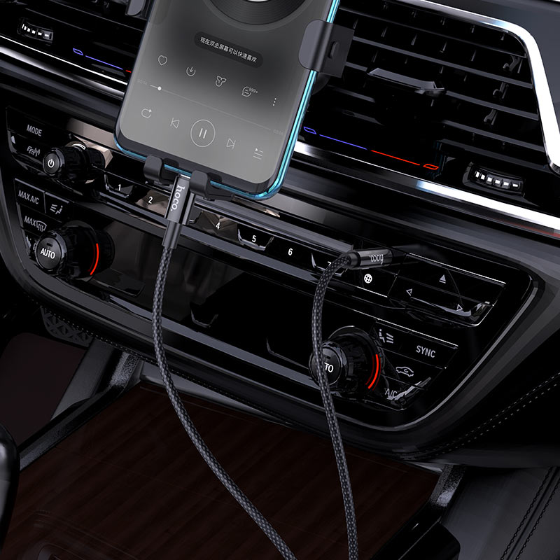 Audio-Kabel USB-C - 3,5mm HOCO UPA19, 1m, Schwarz