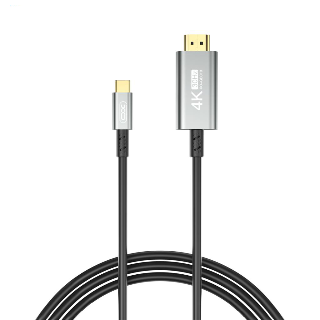 Câble Audio et Vidéo USB-C - HDMI XO Design GB019, 1.8m, Noir