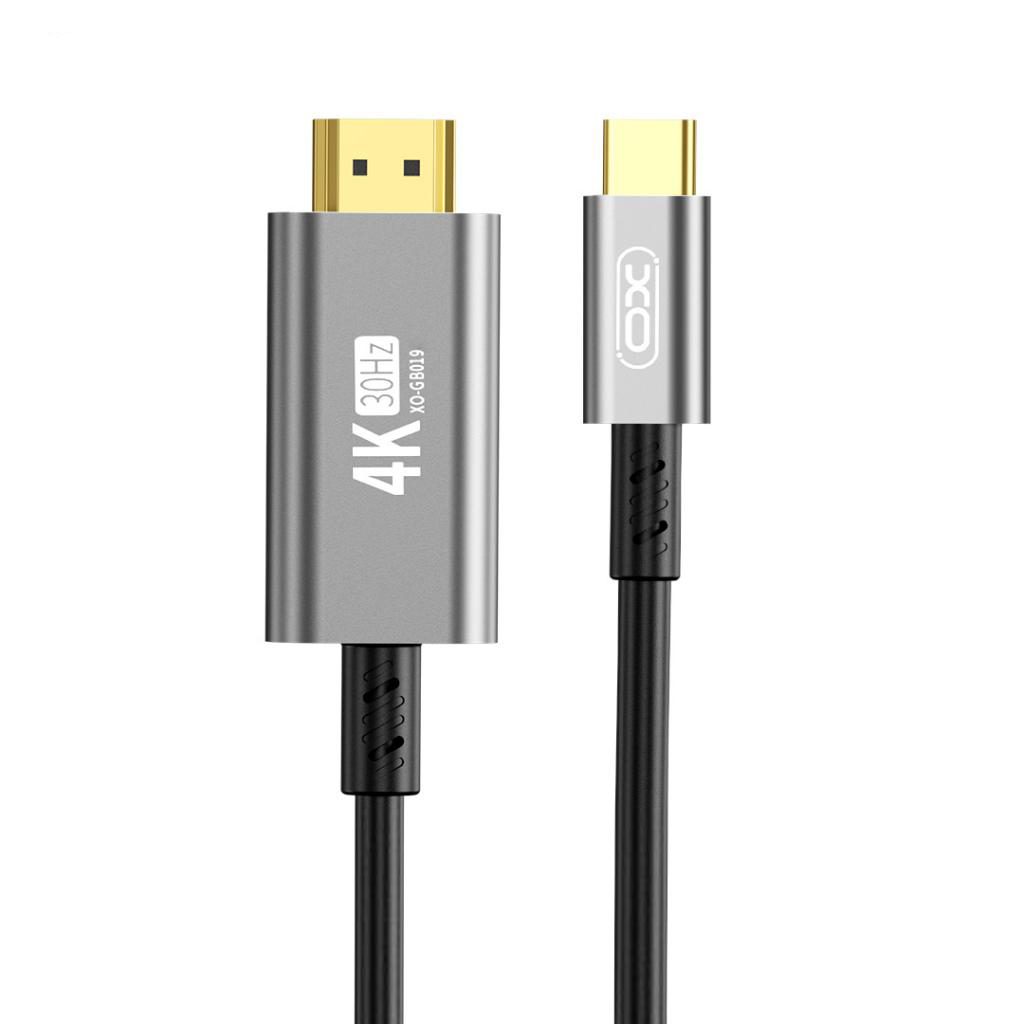 Câble Audio et Vidéo USB-C - HDMI XO Design GB019, 1.8m, Noir