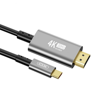 Câble Audio et Vidéo USB-C - HDMI XO Design GB019, 1.8m, Noir
