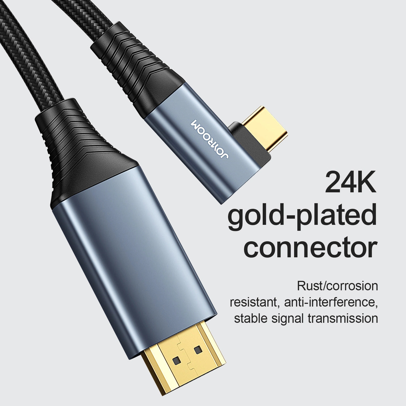 Cavo Audio e Video USB-C - HDMI Joyroom SY-20C1 Angled, 2m, Grigio