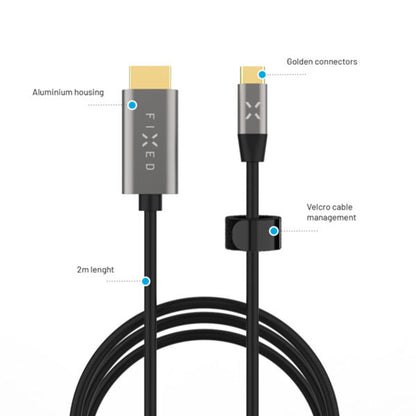 Cavo Audio e Video USB-C - HDMI Fisso, 2m, Grigio