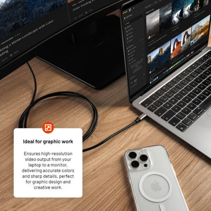 Cavo Audio e Video USB-C - HDMI Fisso, 2m, Grigio