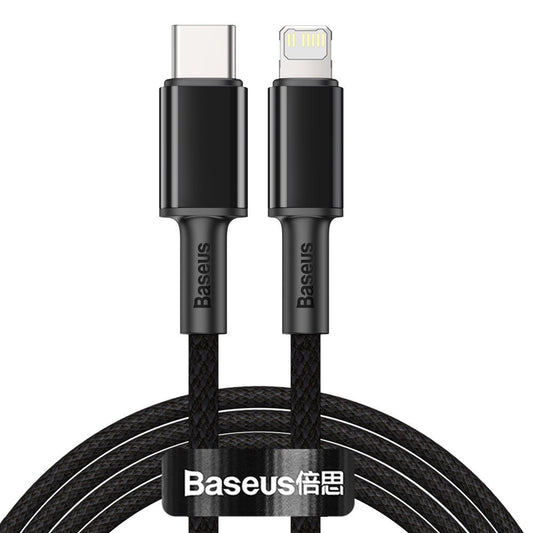 Cavo Dati e Ricarica USB-C - Lightning Baseus High Density Intrecciato, 20W, 2m, Nero CATLGD-A01