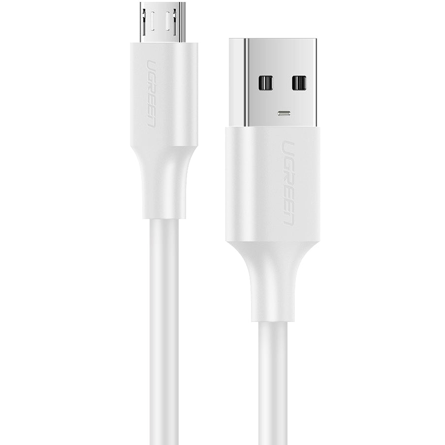 Câble de données et de charge USB-A - microUSB UGREEN US289, 18W, 1,5m, Blanc