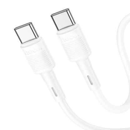 Câble de Données et de Charge USB-C - USB-C HOCO X83 Victory, 60W, 1m, Blanc