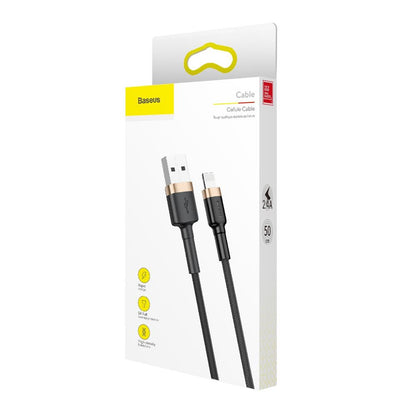 USB-A - Lightning Lade- und Datenkabel Baseus Cafule, 18W, 1m, Gold
