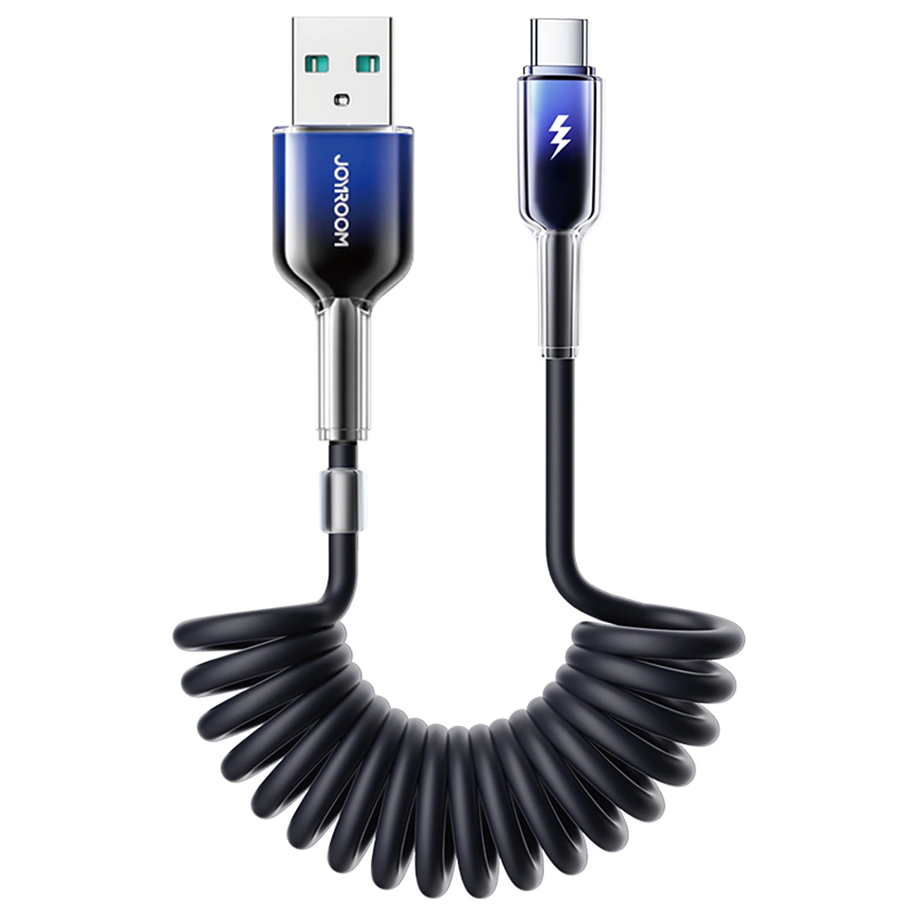 Câble de Données et de Charge USB-A - USB-C Joyroom S-A43 Crystal, 60W, 1.5m, Noir