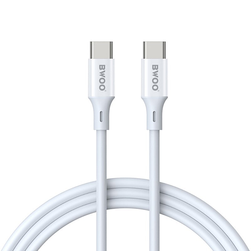 Daten- und Ladekabel USB-C - USB-C BWOO X282, 60W, 1m, Weiß