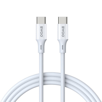 Daten- und Ladekabel USB-C - USB-C BWOO X282, 60W, 1m, Weiß