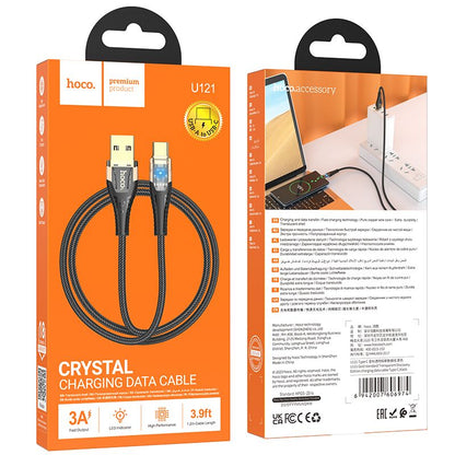 Daten- und Ladekabel USB-A - USB-C HOCO U121, 18W, 1.2m, Schwarz