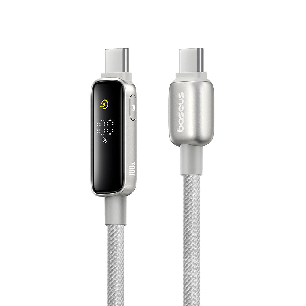 USB-C Daten- und Ladekabel - USB-C Baseus Vipow Display, 100W, 1m, Grau P10381802851-00