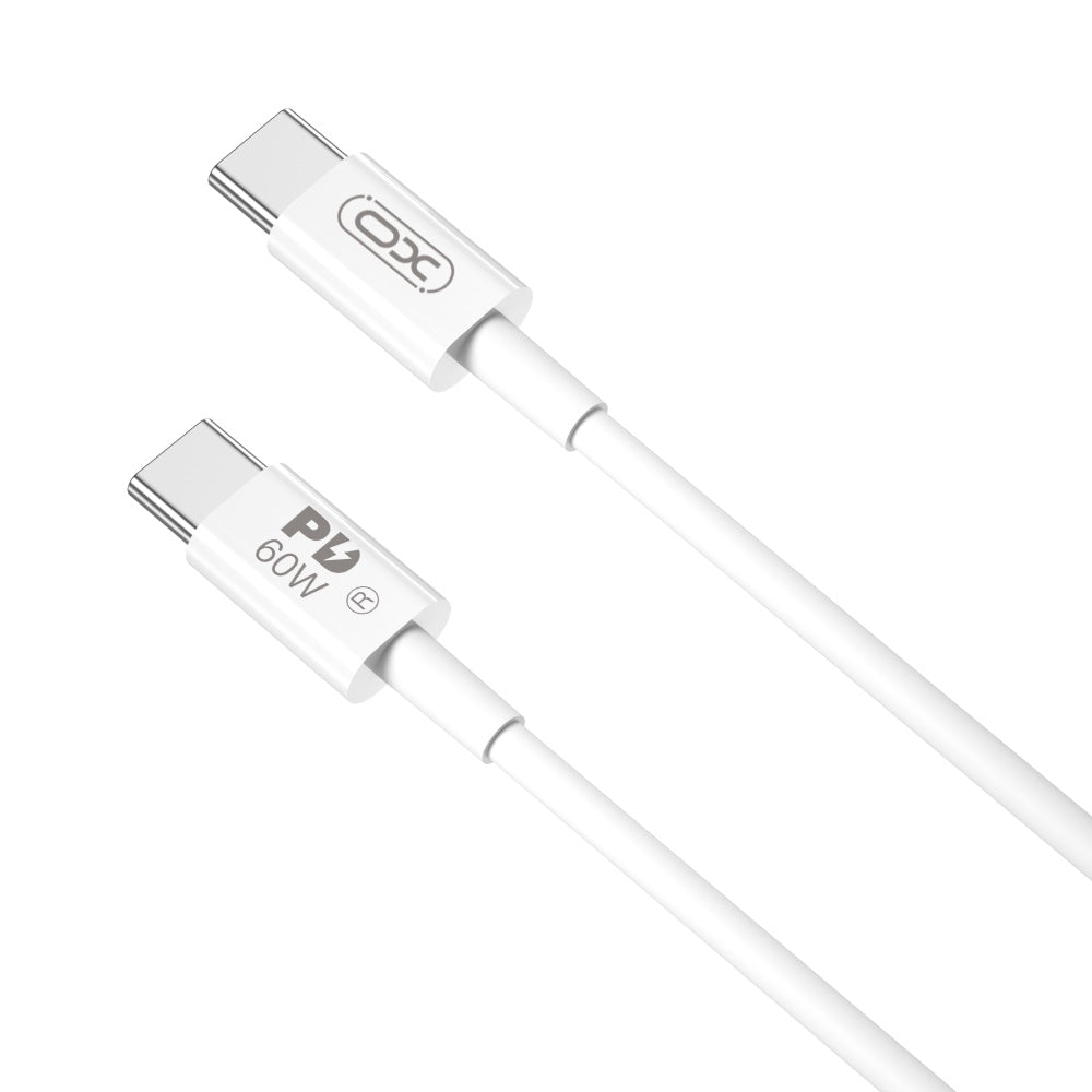 Câble de Données et de Charge USB-C - USB-C XO Design NB-Q190A, 60W, 1m, Blanc