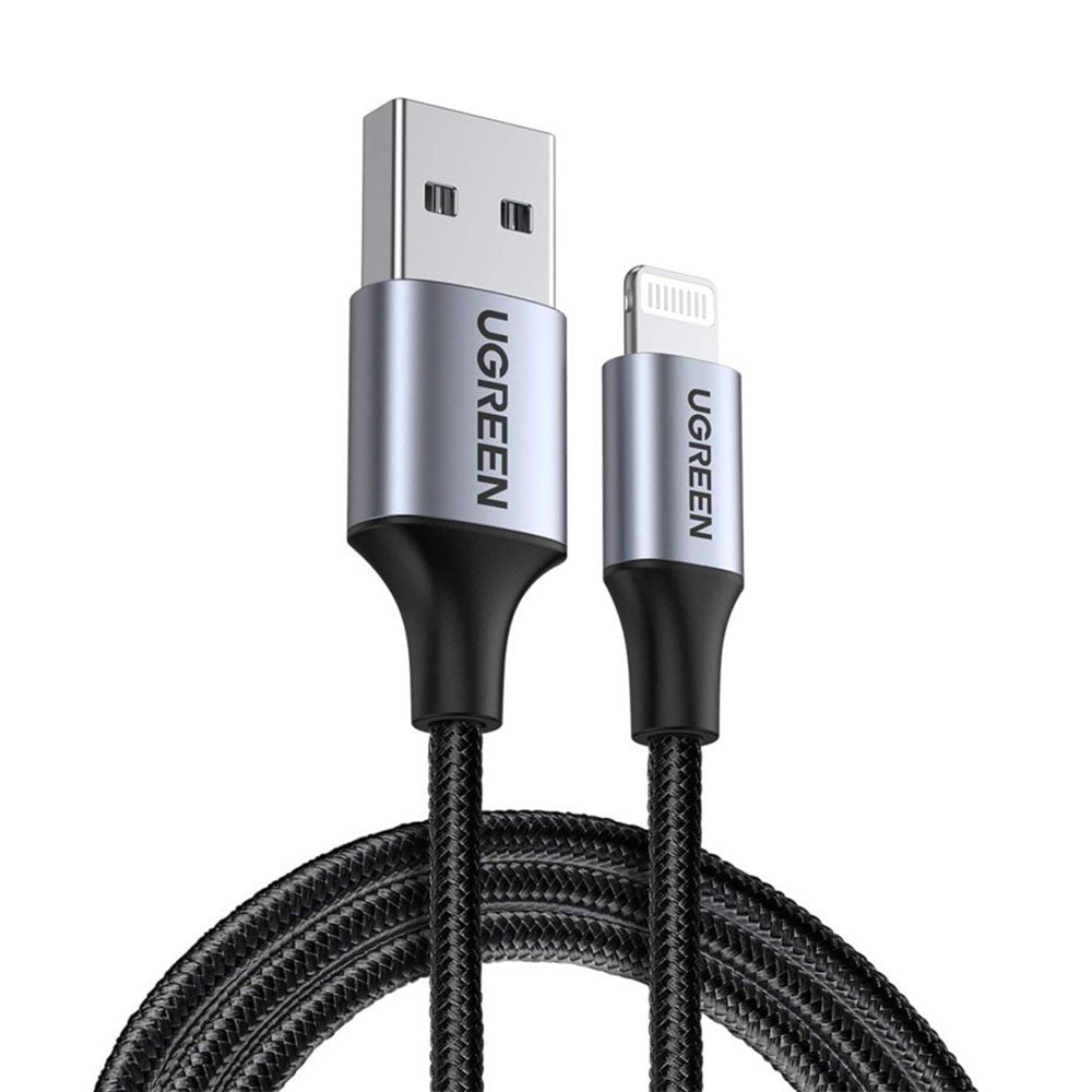 Câble de Données et de Charge USB-A - Lightning UGREEN US199, 18W, 1m, Gris