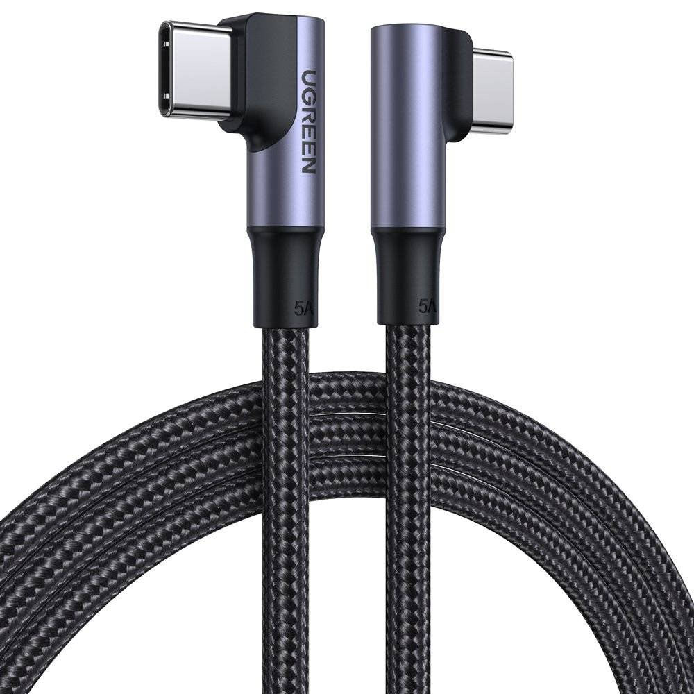 Cavo Dati e Ricarica USB-C - USB-C UGREEN US335 Angled, 100W, 2m, Nero