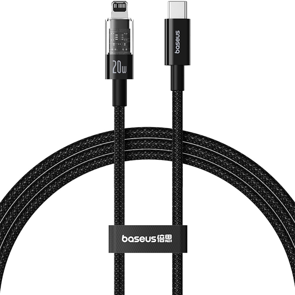 Câble de Données et de Charge USB-C - Lightning Baseus Gem, 20W, 2m, Noir P10373001111-01
