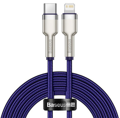 Câble de Données et de Charge USB-C - Lightning Baseus Cafule Metal Series, 20W, 2m, Mauve CATLJK-B05