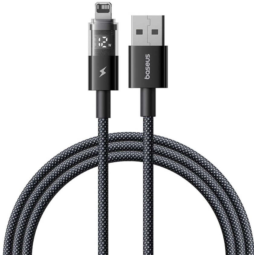 Câble de Données et de Charge USB-A - Lightning Baseus Display 2, 18W, 1m, Noir P10382700121-00