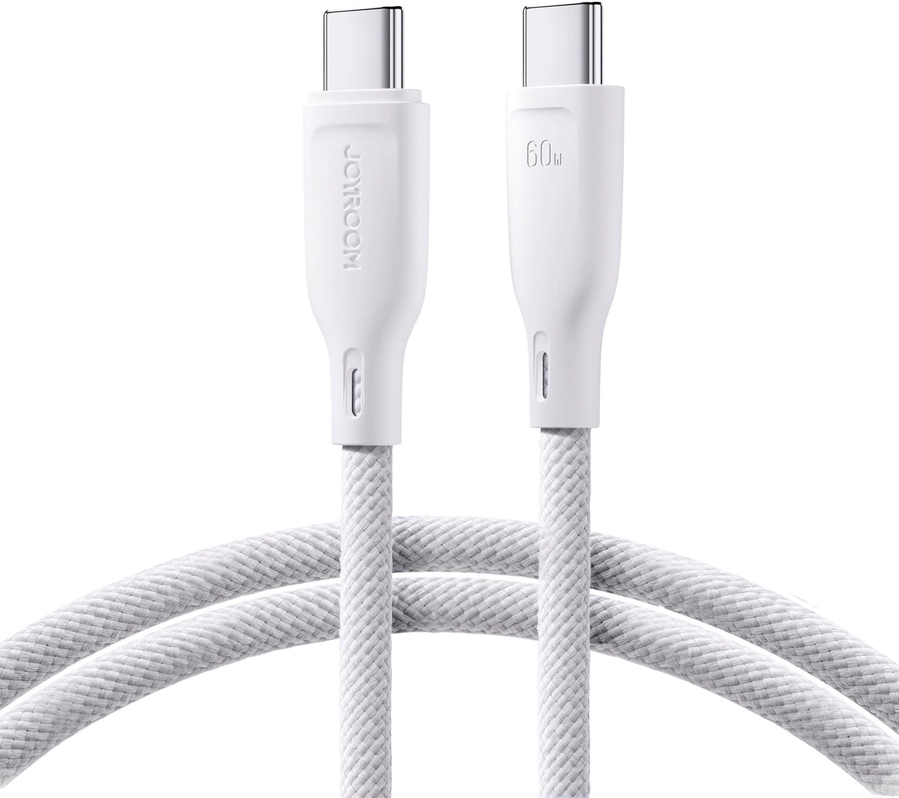 Câble de Données et de Charge USB-C - USB-C Joyroom Multi-Color S-A34, 60W, 1m, Blanc