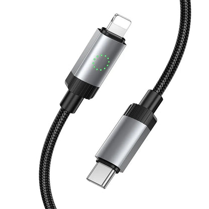 Câble de données et de charge USB-C - Lightning HOCO X117, 27W, 1m, Noir