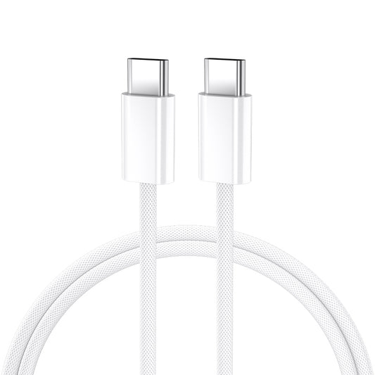 Câble de Données et de Charge USB-C - USB-C BWOO BO-X284, 60W, 2m, Blanc