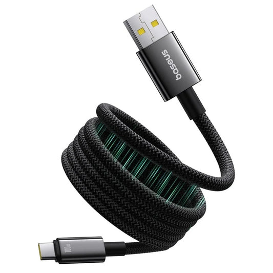 Cavo Dati e Ricarica USB-A - USB-C Baseus Tungsten Gold, 100W, 1m, Nero P10319805111-02