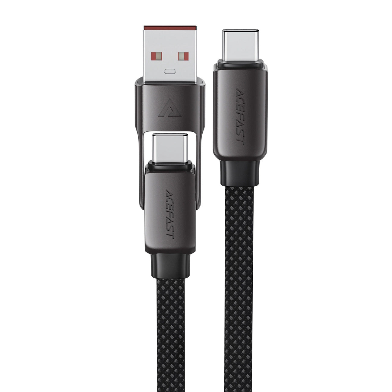 Cavo Dati e Ricarica USB-C - USB-A / USB-C Acefast C13-05, 60W, 0.2m, Nero