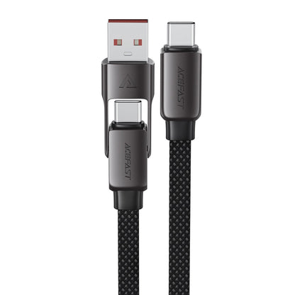 Cavo Dati e Ricarica USB-C - USB-A / USB-C Acefast C13-05, 60W, 0.2m, Nero