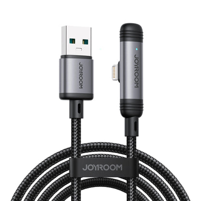 Câble de Données et de Charge USB-A - Lightning Joyroom S-A56 EnjoyX Angled, 18W, 1.2m, Noir