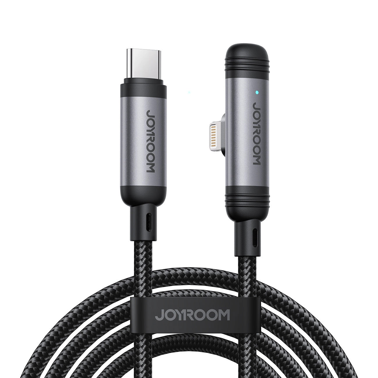 Câble de Données et de Charge USB-C - Lightning Joyroom S-A56 EnjoyX Angled, 30W, 1.2m, Noir