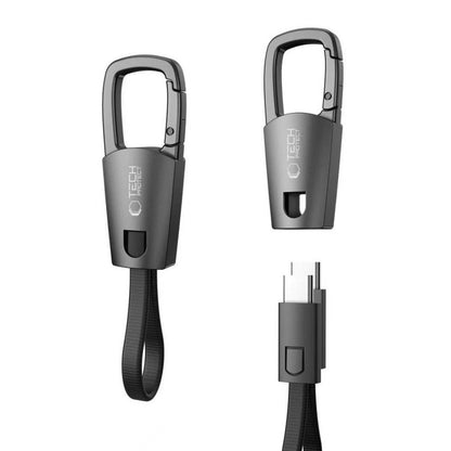Cavo Dati e Ricarica USB-C - USB-C Tech-Protect Ultraboost DNA Portachiavi, 60W, 0.17m, Grigio