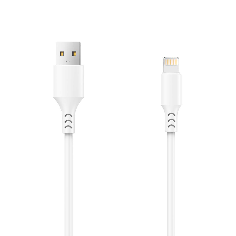 USB-A - Lightning Setty Daten- und Ladekabel, 18W, 1m, Weiß