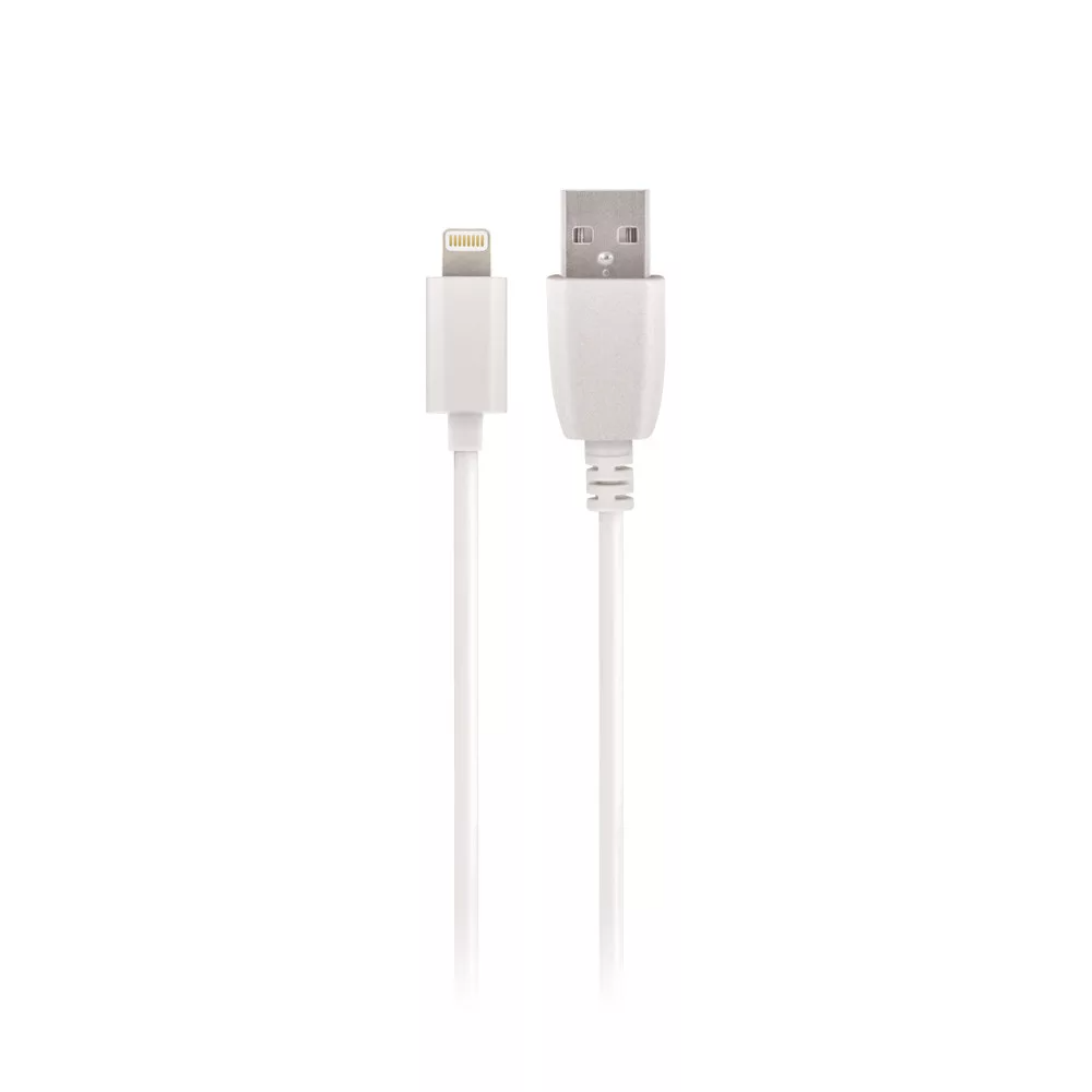 USB-A - Lightning MaXlife Daten- und Ladekabel, 5W, 1m, Weiß