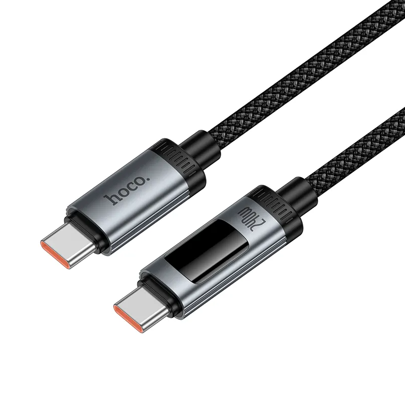 USB-C Daten- und Ladekabel - USB-C HOCO Display U148, 240W, 1.2m, Schwarz