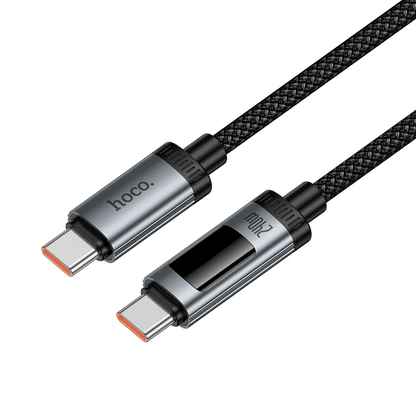 USB-C Daten- und Ladekabel - USB-C HOCO Display U148, 240W, 1.2m, Schwarz