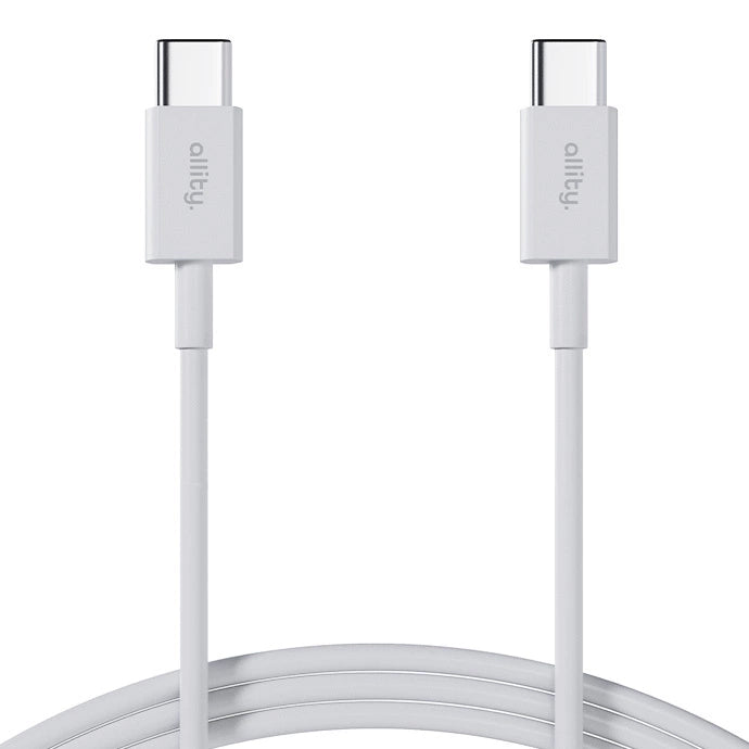 Câble de Données et de Charge USB-C - USB-C Allity. AUC-03, 100W, 2m, Blanc