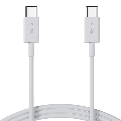 Câble de Données et de Charge USB-C - USB-C Allity. AUC-03, 100W, 2m, Blanc